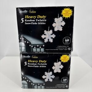 Sienna "Heavy Duty" Random Twinkle Snowflake Icicles Commercial Grade Christmas